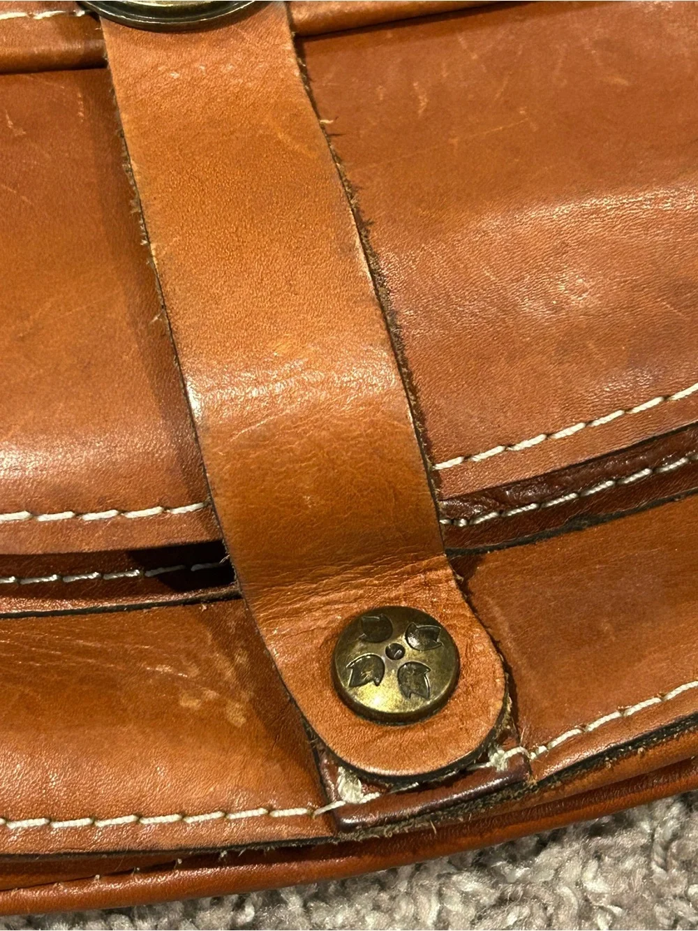 Patricia Nash Italian Saddle Leather Crossbody Bag Western Boho